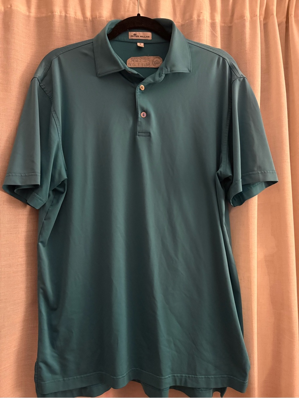 Peter Millar Teal Short-Sleeve Polo